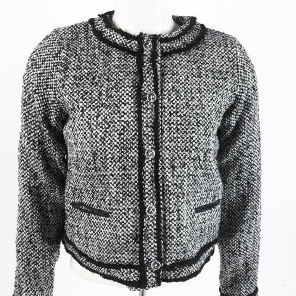 Lands' End Kids Cardigan Sweater Large 10-12 Tweed